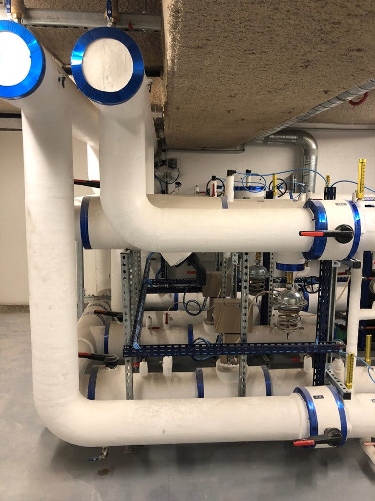 Installation réseau eau glacée