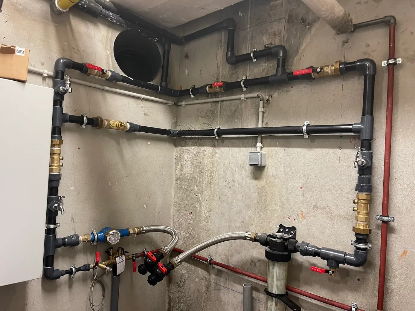 Raccordement et tuyauterie du réseau d'eau