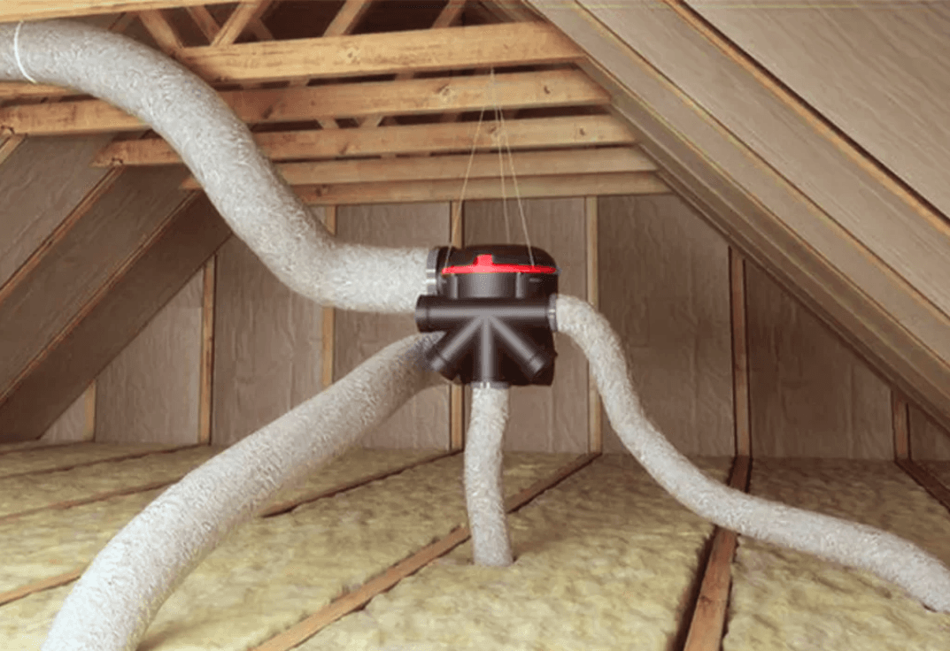 float-left Unite de VMC double flux installee en combles